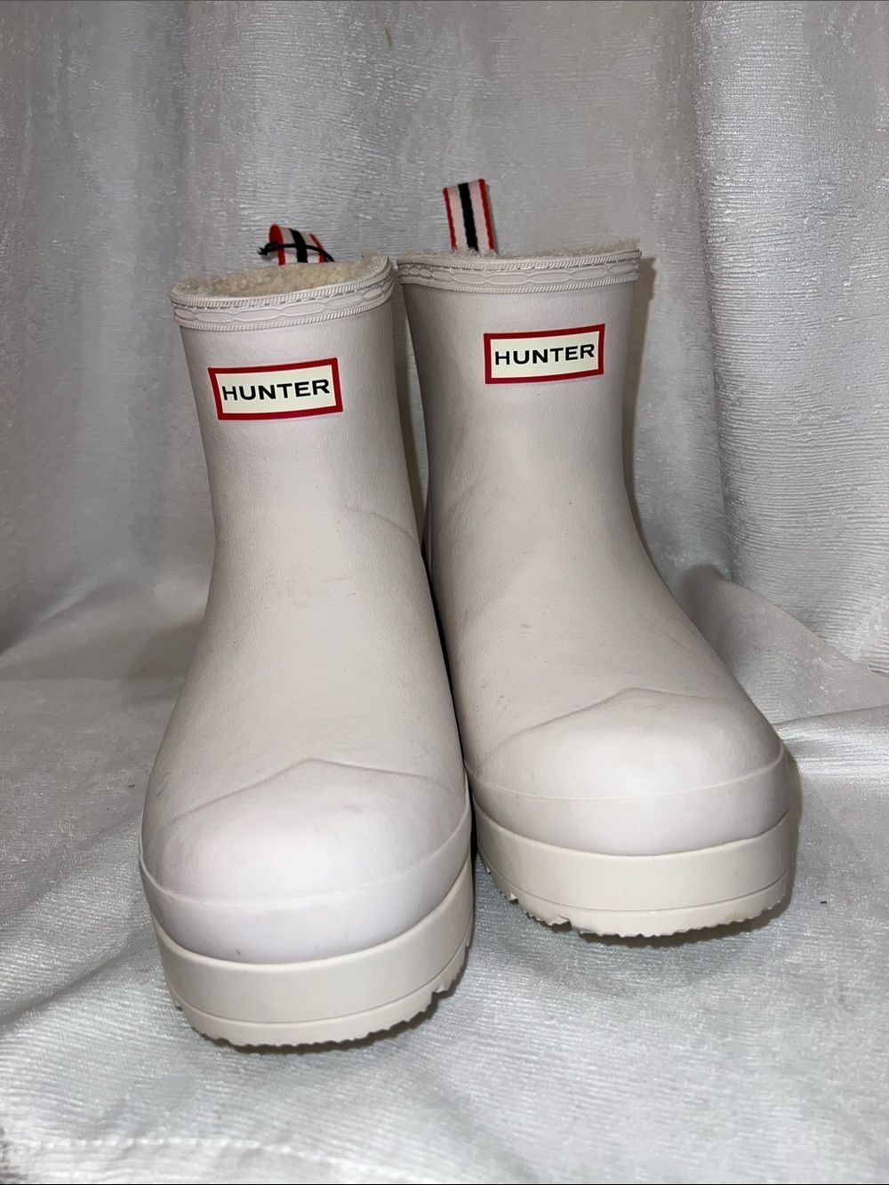 Hunter Play Short Insulated Women’s Winter Rain Boots in White Size 10 - SB9 - Picture 3 of 7